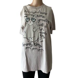 Grumpy Cat Funny Gray Size M T-Shirt